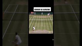 espectacular rally tennis Federer vs Djokovic 😎🎾 sports [upl. by Yraunaj]