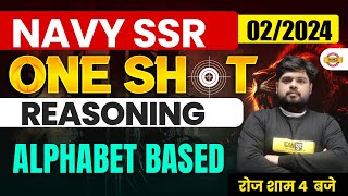 NAVY SSR 022024  ONE SHOT  REASONING  alphabet based  BY RAJAT SIR [upl. by Aiciruam563]