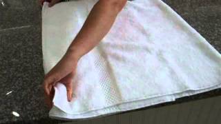 Space Saving French Folding Technique for Towels [upl. by Azarria]