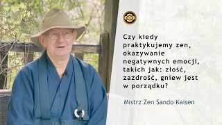 Czy kiedy praktykujemy zen okazywanie negatywnych emocji jest w porządku  Mistrz Zen Sando Kaisen [upl. by Fiel855]