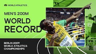 World Record  Mens 200m Final  World Athletics Championships Berlin 2009 [upl. by Tara]