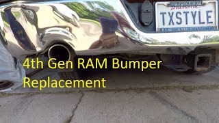 4th Generation RAM Rear Bumper Replacement [upl. by Aineles]