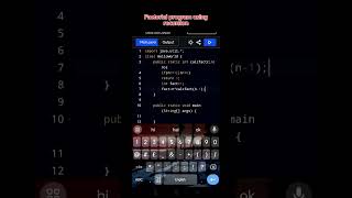 Factorial program using recursion 👨🏻‍💻java studycoding coding recursion motivation study dsa [upl. by Najram]