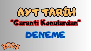 Garanti Konulardan Konu Dağılımı ve Deneme Sınavı  AYT Tarih  Sos1  Sos2  YKS 2024 [upl. by Ettelimay]