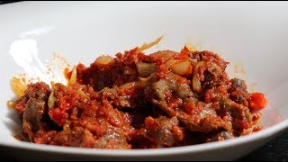 Peppered gizzard Quick and Easy Recipe Sweet and Spicy Chicken gizzards [upl. by Paulo]