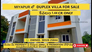 SOLD OUTDUPLEX VILLAS SALE MIYAPUR HYDERABADviralindependenthouse realestatekethakiproperties [upl. by Ecirtra]