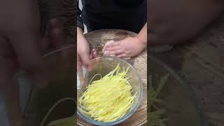 Fast Potatoes Cutting Activity vegetableart viralvideo [upl. by Knorring]