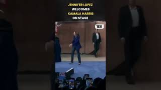 uselections2024  Jennifer Lopez welcomes Kamala Harris on stage in Las Vegas trending [upl. by Sada820]