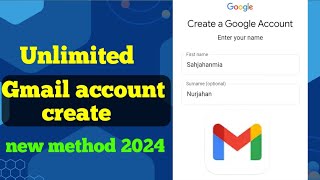 unlimited gmail account create  how to create gmail account in new phone  create new gmail account [upl. by Zedecrem]