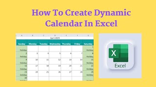 How To Create Dynamic Calendar In Excel [upl. by Atilek]