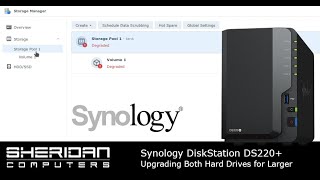 Synology DS220  Upgrading hard drives to expand storage  Drive Replacement [upl. by Tada868]