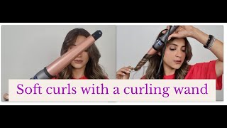 Soft curls using a curling wand [upl. by Giardap305]