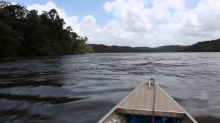 Oiapoque Brazil to St Georges French Guiana Border Cross By River [upl. by Atwahs378]