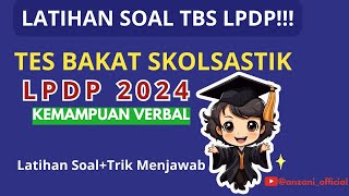 PENALARAN VERBAL  Tes Bakat Skolastik TBS Thn 2024 [upl. by Nerraw]