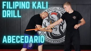 Filipino Kali Drill  Abecedario  with Guro JD Olsen [upl. by Aronoel]