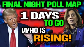 JUST 1 DAY TO GO Shocking Rise Trump or Harris 2024 Last Election Polls Map Prediction [upl. by Whall889]