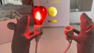 ASMR Clicky  Soft Spoken  Unboxing Seletti Mouse Lamp Love Edition show and tell [upl. by Osy]