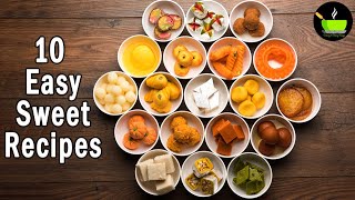 10 Easy Indian Sweets Recipe  Minute Quick amp Easy Sweet Recipes  Instant Sweets Recipe  Mithai [upl. by Bogart233]