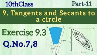 10thClassTangents and Secants to a circle Exercise93QNo78 Maths world makes smart in telugu [upl. by Ferdinand]