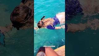 👆🏻Snorkeling vibes at Kwale Sandbank on Safari blue trip in Zanzibar vacation youtubeshorts [upl. by Ahsea]