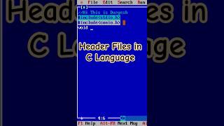 Header Files in C Language clanguage ccode cprogramming ctutorials cshorts [upl. by Jarrad]