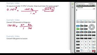 Dimensional Analysis Weight [upl. by Ewan]