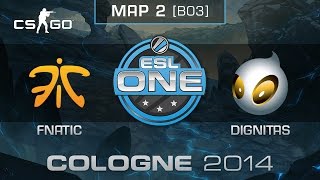 Fnatic vs Dignitas Map 2  ESL One Cologne 2014  Semifinals  CSGO [upl. by Hands]