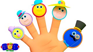 Bobs Finger Family  More Sing Along Train Cartoon Rhymes amp Baby Songs [upl. by Earb]