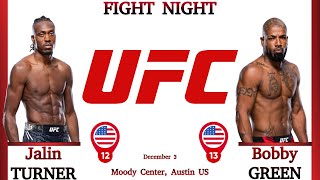 Jalin TURNER vs Bobby GREEN UFC Full FIGHT [upl. by Reffotsirhc]