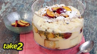 Easy Trifle Recipe with Nectarines  Woolworths [upl. by Kallman]