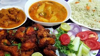 Chicken malai Chicken crispy fry  Authentic Bagara khana  Kaddu ka dalcha Mutton Rogan gosh recip [upl. by Robinett363]