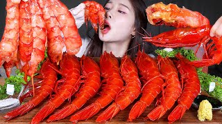 ASMR MUKBANG  세상에서 가장 비싼 새우 🦐 한 마리에 4만원 🫠 역대급 크기의 까나비네로 새우 먹방 Giant Red Shrimps Carabinero Shrimp [upl. by Ikkela]