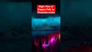 Night view of Niagara Falls by fireworks cruise [upl. by Karisa]