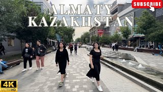 Kazakhstan Almaty city walking tour 4k 🇰🇿 [upl. by Nicholl]