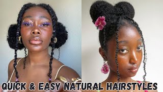 Quick amp Easy Natural Hairstyles [upl. by Ellessig]