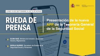 Presentación de la nueva APP de la Tesorería General de la Seguridad Social [upl. by Filip]