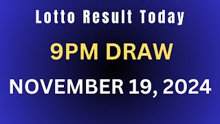 Today LOTTO Result 9pm November 20 2024 [upl. by Nylemaj857]