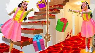 FLOOR IS LAVA Christmas with Ellie vs Jimmy [upl. by Ronica5]