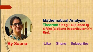 Product of two Riemann Stieltjes Integral function is again Riemann Stieltjes Integral  by Sapna [upl. by Yentrac]