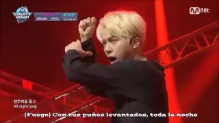 BTS  Fire live Sub Español [upl. by Naihtniroc]