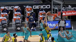 LaMelo Ball Throws Down Nasty Putback Dunk Over Domantas Sabonis [upl. by Farrow]