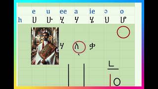 Tigrinya Academy  Video 19  Alphabet  ፊደል quotሀquot [upl. by Nomar]