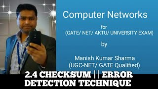 24 CHECKSUM  ERROR DETECTION  TRANSPORT LAYER ERROR DETECTION [upl. by Esinet]