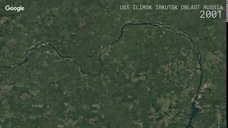 Google Timelapse UstIlimsk Irkutsk Oblast Russia [upl. by Kurland]