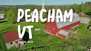 Aerial Drone View of the Village of Peacham Vermont  Spring Has Arrived  51423 [upl. by Coster]