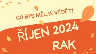 💞RAK🍀  ŘÍJEN 2024 💞 CO BYS MĚLA VĚDĚT [upl. by Ikkela379]