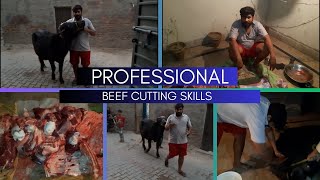 Fastest beef cutting skills   Amazing Beef Cutting And Cleaning Skills [upl. by Aiduan]