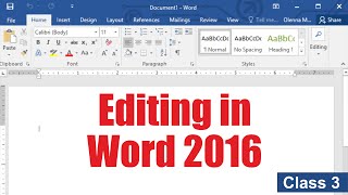 Editing in Word 2016  CBSE Computer Class 3 [upl. by Nahtnaoj]