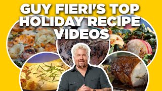 Guy Fieris Top 10 Holiday Recipe Videos  Guys Big Bite  Food Network [upl. by Varion374]