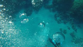 Heath and i swimming through bubbles sharmelsheikh diving gopro sensatori [upl. by Roch]